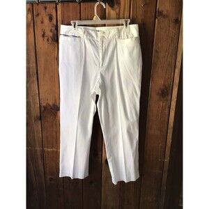 Chaps White Size 12 Jeans Stretch Zipper Pockets City Casual Urban Streetwear